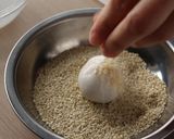 A picture of step 9 of Sesame ball with salted egg custard.