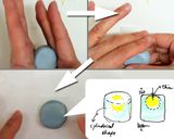 A picture of step 6 of Small Nerikiri Wagashi: "Pansy".