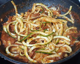 Foto del paso 8 de la receta: Espaguetis de calabacín con langostinos y bacon