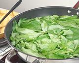 Gambar langkah 3 resipi Masak Lemak Cili Padi Pucuk Ubi Kayu dengan Daging Salai.