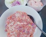 Hình bước làm 1 của món Bánh mì xíu mại Đà Lạt
