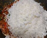 A picture of step 5 of King prawns & pointed peppers biryani.
