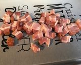 Une image de l'étape 3 de Pommes de terre au lard, poivrons et tomates.