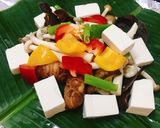 Hình bước làm 3 của món Nấm Đậu Hủ Non Nướng Giấy Bạc
