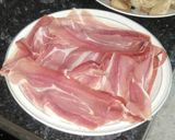 Foto del paso 2 de la receta Jamón serrano y setas a la plancha