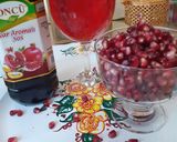 A picture of step 2 of Pomegranate spritzer alcohol free.