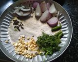 A picture of step 1 of Curd curry(dahi ki Kadhi).