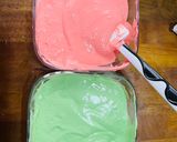 Foto langkah ke 4 dari resep 342. Bolu Zebra Merah Hijau| Sponge Cake Rice Cooker.