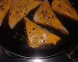 A picture of step 2 of Cheddar garlic cheese toast.