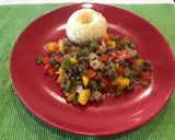 Foto del paso 5 de la receta: Guiso de carne molida y pimientos coloridos