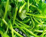Hình bước làm 1 của món Canh rau muống nấu tôm tươi
