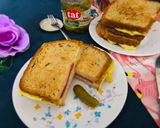 عکس مرحله 3 از دستور ساندویچ تخم مرغ و سالامی