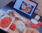 A picture of step 1 of Pilchards Shakshuka (Microwave).