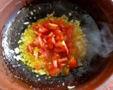 A picture of step 1 of Aloo Matar (Potato-Peas Curry).