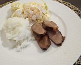 Sárgabarackos kacsamell salátával és jázmin rizzsel recept fázis 5 fotója