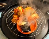 A picture of step 9 of Paneer shashlik tikka.