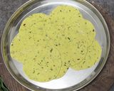 A picture of step 5 of Masala Poori from left over sooji upama.