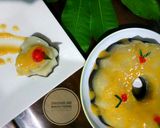 Foto langkah ke 3 dari resep Chocolate and Mango Pudding with Mango Sauce (#pr_puding).