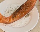 A picture of step 1 of Seared salmon with butter and soy sauce - Japanese style.