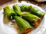 Pimientos verdes italianos rellenos