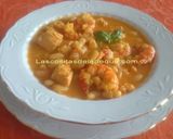 Foto del paso 6 de la receta Alubias con pechuga de pollo y gambones