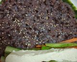 A picture of step 5 of Futomaki Black Rice Paneer Sushi role with Caramelized Banana.