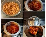 A picture of step 2 of Manipur style Chana Kanghou / kala chana.