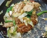 A picture of step 4 of Pad See Ew with Chicken and Thin Rice Noodles.