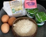Une image de l'étape 1 de Pancakes à la farine de riz et noix de coco.