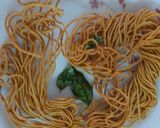 A picture of step 2 of Sev bhajiya.