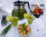 A picture of step 4 of Wheat grass detox juice.