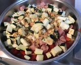 Une image de l'étape 5 de Veau aux olives,tomates et courgette.