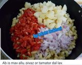 A picture of step 3 of Macaroni Chaat.