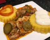 Pas rețetă Mâncăriă de castraveți murați cu carne de porc😊Un deliciu👌 2 fotografie