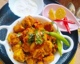 A picture of step 3 of TARO/ ARBI Ki Sabji (kochu / colocasia curry).