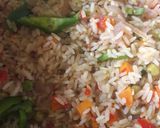 A picture of step 1 of Small vegetable rice with grilled meat souce da mango juice.