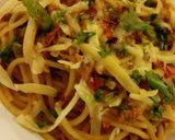 A picture of step 5 of Soya mince with Spagetti#stayhome.