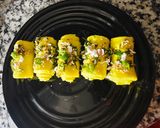 A picture of step 7 of Golden Silk Khandvi.