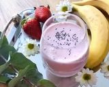 Hình bước làm 3 của món 💚 Smoothie Chuối Dâu Sữa Chua