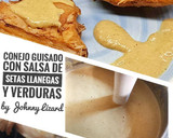 Foto del paso 12 de la receta: Conejo guisado con salsa de setas llanegas y verduras