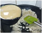 A picture of step 3 of Desiccated Coconut Laddoo.