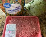 Hình bước làm 1 của món Artichoke (A ti sô)mix rau củ