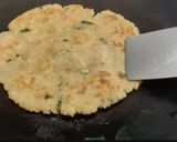 A picture of step 3 of Farali paratha (rajigra flour).