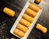 A picture of step 3 of Besan Pista Rolls.