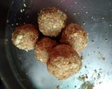 A picture of step 5 of Peanuts Ladoo.