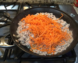 A picture of step 1 of Ground Pork Stir Fry With Spinach and Carrot.