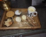 A picture of step 1 of Moong dal Halwa.