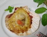 A picture of step 11 of Scallops with Manchego Cheese and Lemon, Olive Oil & Truffle Gelée.