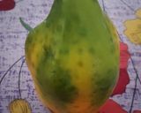 A picture of step 1 of Raw papaya Roti.