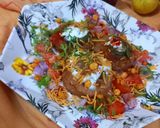 A picture of step 7 of Sweet Potato Tikki Chaat.